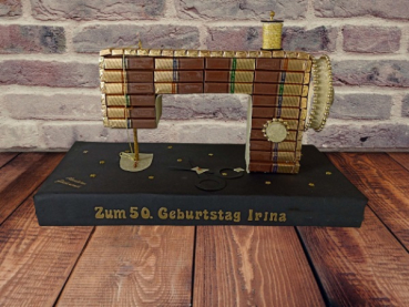 Pralinen  Nähmaschine XXL zum Geburtstag-Jubiläum